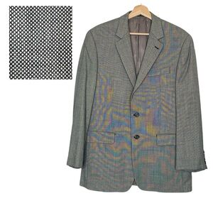 Ralph Lauren Sport Coat Blazer Suit Jacket Gray 100% Wool Size 40R Classic Style